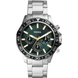  Shop Authentic Fossil Bannon Chronograph Green Dial Silver Steel Strap Watch for Men - BQ2492 - Luxxuri