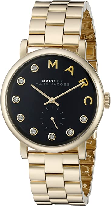  Shop Authentic Marc Jacobs Baker Dexter Black Dial Gold Steel Strap Watch for Women - MBM3421 - Luxxuri