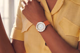  Shop Authentic Breitling Superocean Heritage '57 Pastel Paradise White Dial Orange Leather Watch for Women - A10340A11A1X1 - Luxxuri