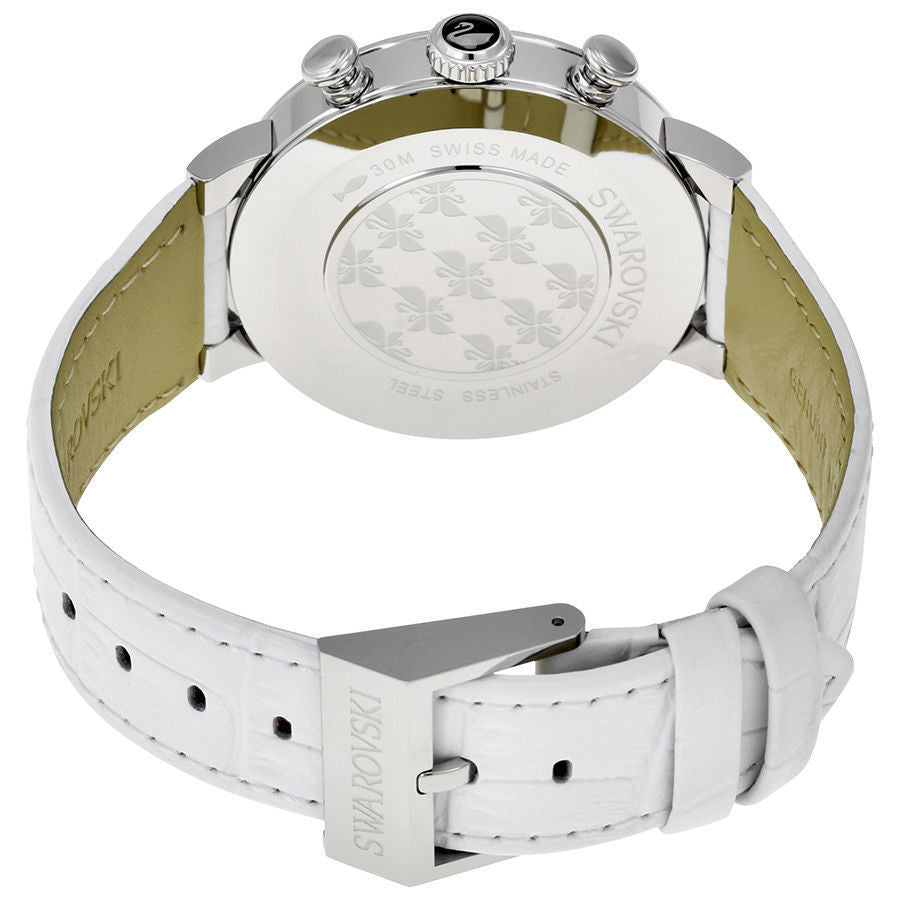  Shop Authentic Swarovski Citra Sphere Chronograph White Dial White Leather Strap Watch for Women - 5027127 - Luxxuri