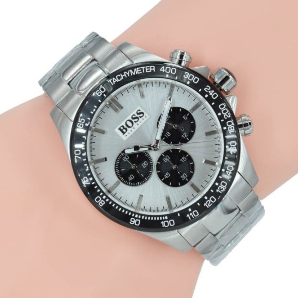  Shop Authentic Hugo Boss Ikon White Dial Silver Steel Strap Watch for Men - 1512964 - Luxxuri