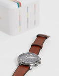  Shop Authentic Fossil Neutra Chronograph Grey Dial Brown Leather Strap Watch for Men - FS5512 - Luxxuri