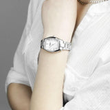  Shop Authentic Fossil Wallace Designer Silver Dial Silver Steel Strap Watch for Women - ES3057 - Luxxuri