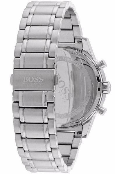  Shop Authentic Hugo Boss Aeroliner Chronograph White Dial Silver Steel Strap Watch for Men - 1513182 - Luxxuri
