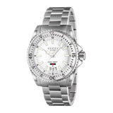  Shop Authentic Gucci Dive Quartz White Dial Silver Steel Strap Watch for Men - YA136302 - Luxxuri