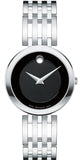  Shop Authentic Movado Esperanza 28mm Black Dial Silver Steel Strap Watch For Women - 0607051 - Luxxuri