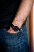  Shop Authentic Calvin Klein High Noon Quartz Black Dial Black Leather Strap Watch for Men - K8M211C1 - Luxxuri