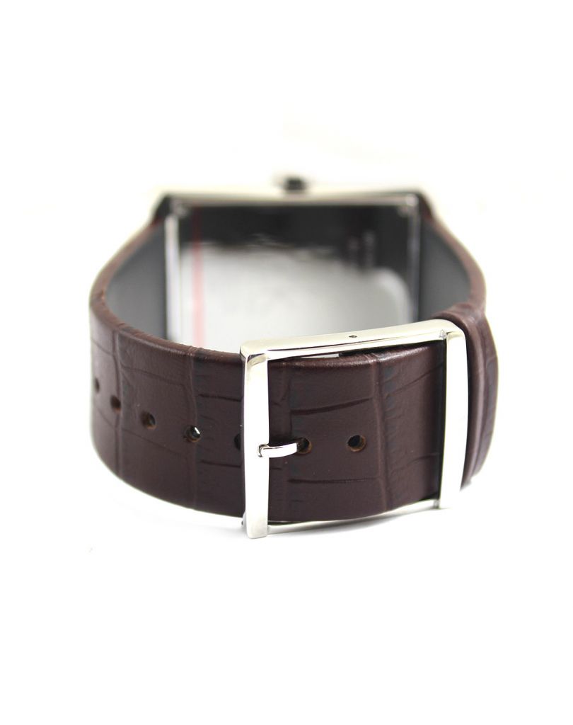  Shop Authentic Calvin Klein Window Silver Dial Brown Leather Strap Watch for Men - K2M21126 - Luxxuri