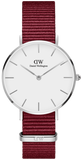  Shop Authentic Daniel Wellington Roselyn 3A Petite White Dial Ruby Red NATO Strap Watch For Women - DW00100292 - Luxxuri