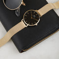  Shop Authentic Daniel Wellington Classic Petite Black Dial Gold Mesh Bracelet Watch For Women - DW00100347 - Luxxuri
