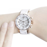  Shop Authentic Marc Jacobs Rock Chronograph White Dial White Silicone Strap Watch for Women - MBM2546 - Luxxuri