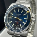  Shop Authentic Gucci Dive Quartz Blue Dial Silver Steel Strap Watch For Men - YA136311 - Luxxuri