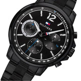  Shop Authentic Tommy Hilfiger London Chronograph Black Dial Black Steel Strap Watch for Men - 1791529 - Luxxuri
