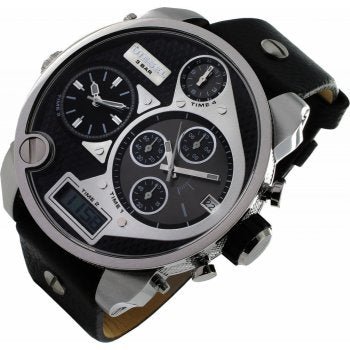  Shop Authentic Diesel Mr Daddy Chronograph White Dial Black Leather Strap Watch For Men - DZ7125 - Luxxuri