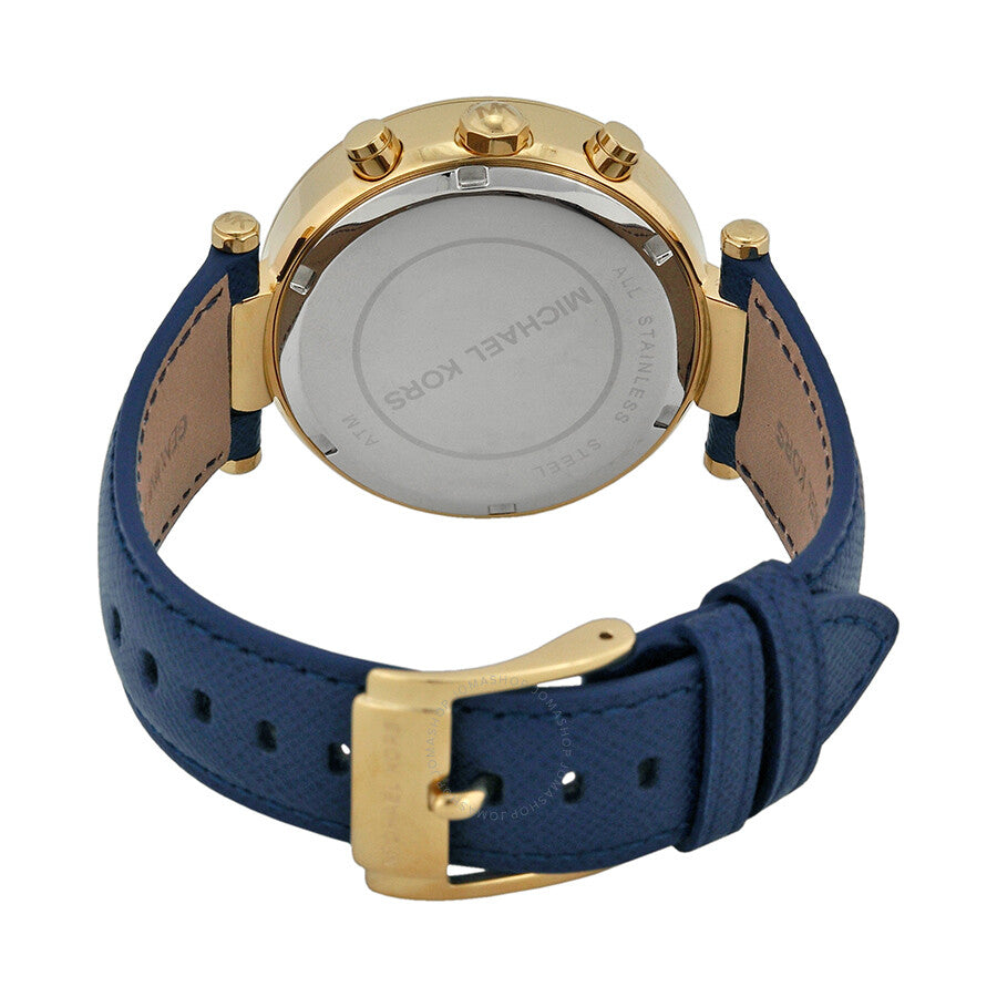  Shop Authentic Michael Kors Parker Gold Dial Blue Leather Strap Watch for Women - MK2280 - Luxxuri