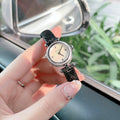  Shop Authentic Gucci Diamantissima Diamonds Mother of Pearl Dial Black Leather Strap Watch For Women - YA141511 - Luxxuri