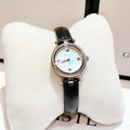  Shop Authentic Gucci Diamantissima Diamonds Mother of Pearl Dial Black Leather Strap Watch For Women - YA141511 - Luxxuri