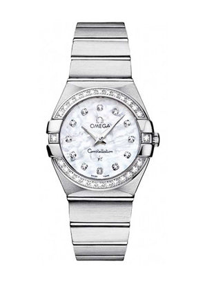  Shop Authentic Omega Constellation Quartz Diamonds Silver Dial Silver Steel Strap Watch for Women - 123.15.27.60.55.004 - Luxxuri