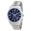  Shop Authentic Michael Kors Lexington Chronograph Blue Dial Silver Steel Strap Watch for Men - MK8280 - Luxxuri