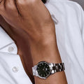  Shop Authentic Daniel Wellington Iconic Link Black Dial Silver Steel Strap Watch For Women - DW00100206 - Luxxuri