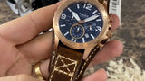  Shop Authentic Fossil Nate Chronograph Blue Dial Brown Leather Strap Watch for Men - JR1505 - Luxxuri