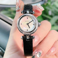  Shop Authentic Gucci Diamantissima Diamonds Mother of Pearl Dial Black Leather Strap Watch For Women - YA141511 - Luxxuri