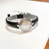 Shop Authentic Gucci Diamantissima Diamonds Mother of Pearl Dial Black Leather Strap Watch For Women - YA141511 - Luxxuri