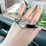  Shop Authentic Gucci Diamantissima Diamonds Mother of Pearl Dial Black Leather Strap Watch For Women - YA141511 - Luxxuri