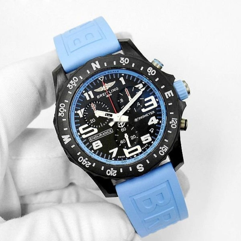  Shop Authentic Breitling Endurance Pro Black Dial Light Blue Rubber Strap Watch for Men - X82310281B1S1 - Luxxuri