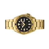  Shop Authentic Seiko 5 Sports Automatic Black Dial Gold Steel Strap Watch For Men - SRPK18 - Luxxuri