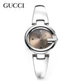  Shop Authentic Gucci Guccissima Quartz Diamonds Brown Dial Silver Steel Strap Watch For Women - YA134503 - Luxxuri
