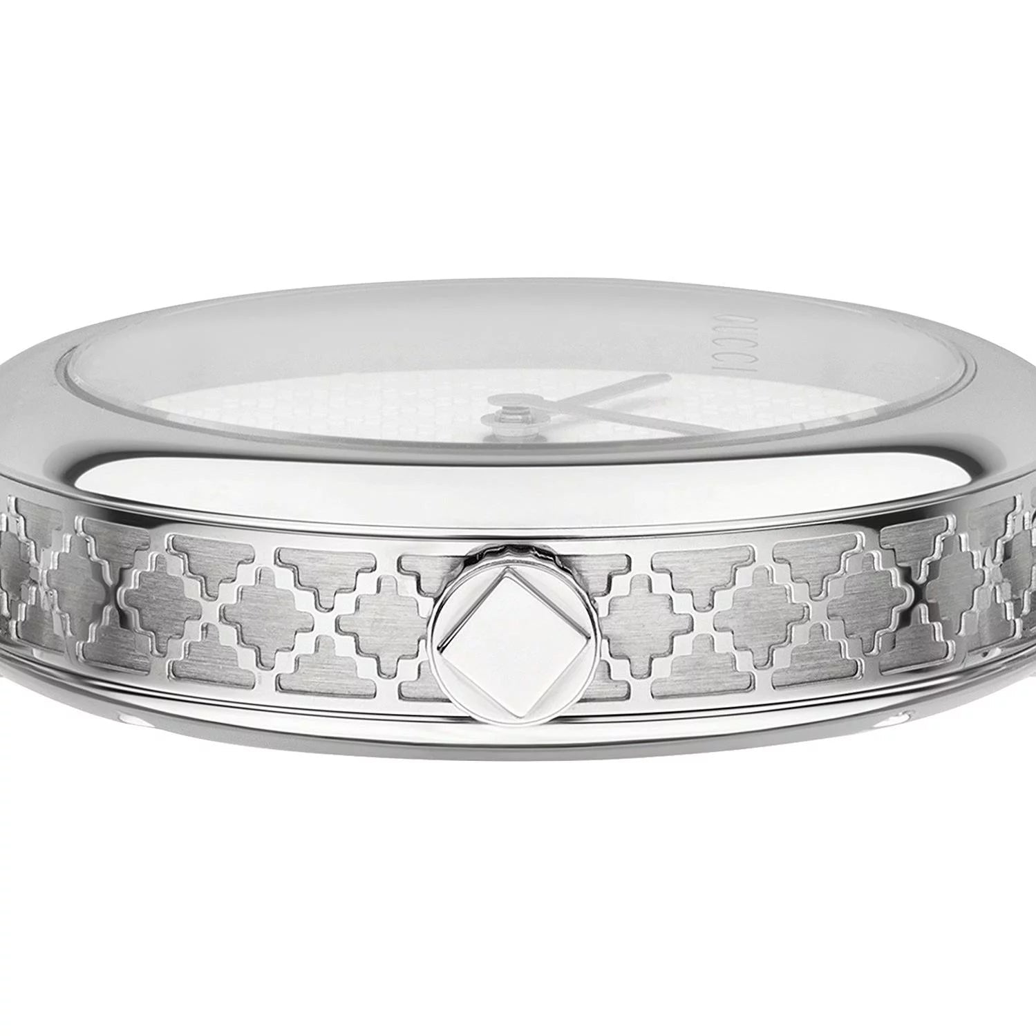  Shop Authentic Gucci Diamantissima Quartz White Dial Silver Steel Strap Watch For Women - YA141402 - Luxxuri