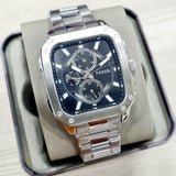  Shop Authentic Fossil Inscription Multifunction Black Dial Silver Steel Strap Watch for Men - BQ2655 - Luxxuri