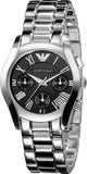  Shop Authentic Emporio Armani Velente Chronograph Black Dial Silver Steel Strap Watch For Women - AR0674 - Luxxuri