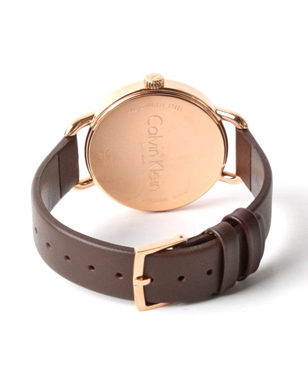  Shop Authentic Calvin Klein Even White Dial Brown Leather Strap Watch for Women - K7B236G6 - Luxxuri