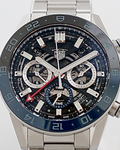 Shop Authentic Tag Heuer Carrera Chronograph Blue Dial Silver Steel Strap Watch for Men - CBG2A1Z.BA0658 - Luxxuri