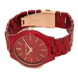  Shop Authentic Michael Kors Slim Runway Red Dial Red Steel Strap Watch For Women - MK3895 - Luxxuri