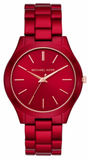  Shop Authentic Michael Kors Slim Runway Red Dial Red Steel Strap Watch For Women - MK3895 - Luxxuri