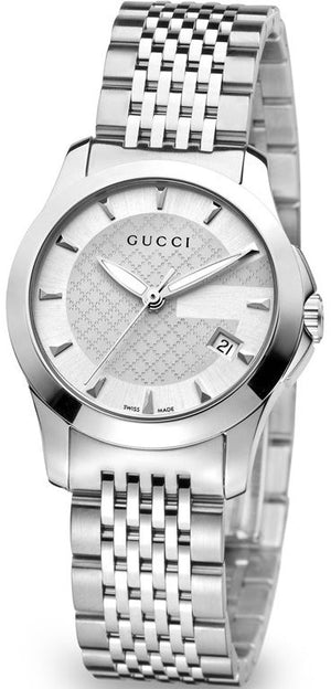 Shop Authentic Gucci G Timeless Silver Dial Silver Steel Strap Watch For Women - YA126501 - Luxxuri