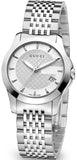 Shop Authentic Gucci G Timeless Silver Dial Silver Steel Strap Watch For Women - YA126501 - Luxxuri