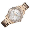  Shop Authentic Guess Dazzler Diamonds Silver Dial Rose Gold Steel Strap Watch for Women - W0335L3 - Luxxuri
