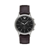  Shop Authentic Emporio Armani Renato Chronograph Black Dial Brown Leather Strap Watch For Men - AR2482 - Luxxuri