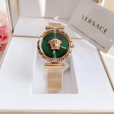  Shop Authentic Versace Palazzo Empire Greca Green Dial Gold Mesh Bracelet Watch for Women - VEDV00819 - Luxxuri