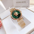  Shop Authentic Versace Palazzo Empire Greca Green Dial Gold Mesh Bracelet Watch for Women - VEDV00819 - Luxxuri