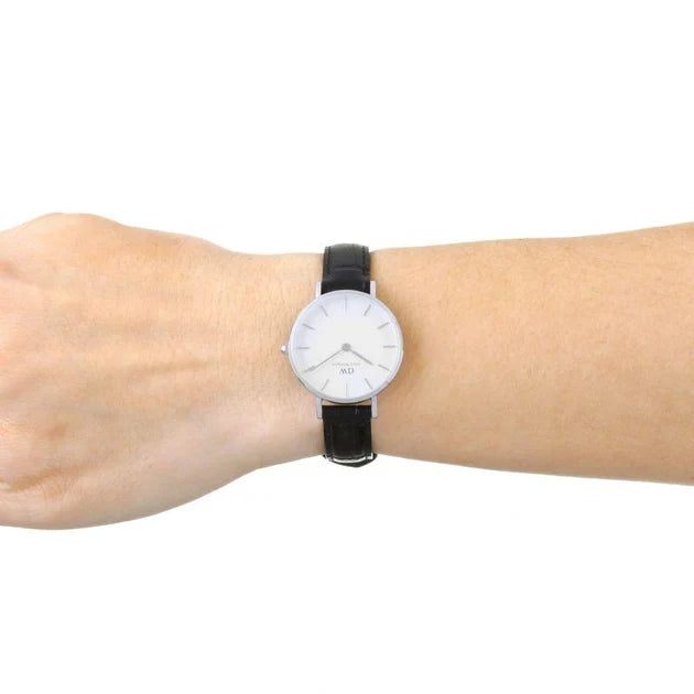  Shop Authentic Daniel Wellington Classic Petite Reading White Dial Black Leather Strap Watch For Women - DW00100241 - Luxxuri