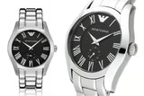  Shop Authentic Emporio Armani Valente Black Dial Silver Steel Strap Watch For Men - AR0680 - Luxxuri