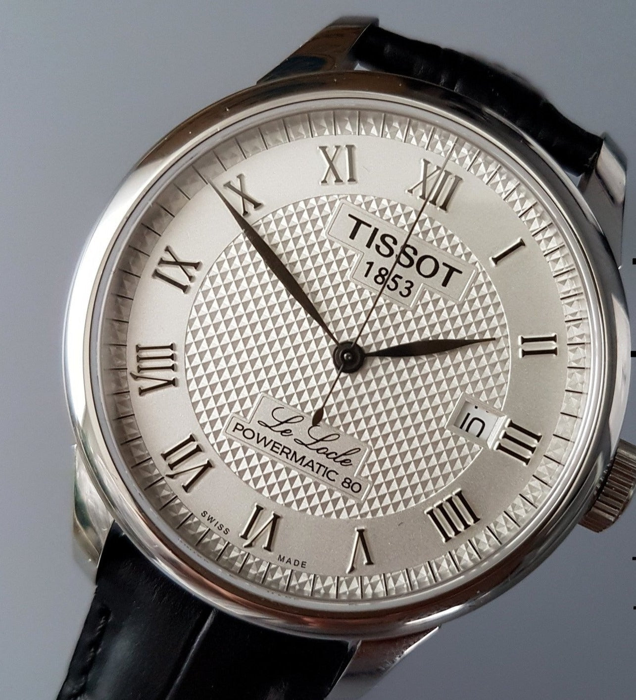  Shop Authentic Tissot Le Locle Powermatic 80 Silver Dial Black Leather Strap Watch For Men - T006.407.16.033.00 - Luxxuri