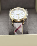  Shop Authentic Burberry Heritage Nova Heritage White Dial Leather Strap Watch for Women - BU1395 - Luxxuri