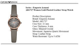 Shop Authentic Emporio Armani Gianni T Bar Quartz Gray Dial Gray Leather Strap Watch For Women - AR1727 - Luxxuri
