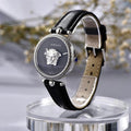  Shop Authentic Versace Palazzo Empire Black Dial Black Leather Strap Watch for Women - VCO060017 - Luxxuri